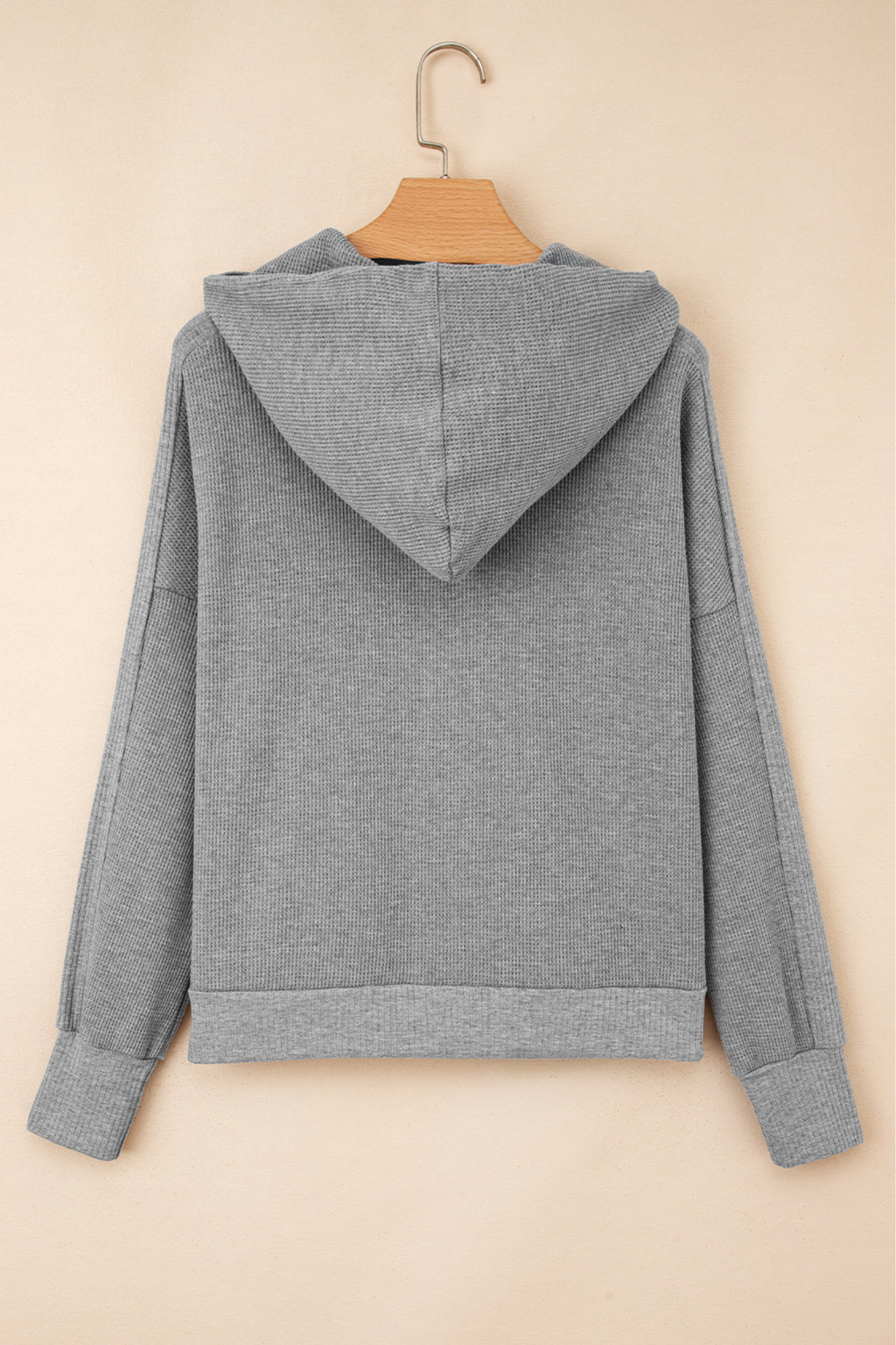 Women's Waffle Hooded Zip Jacket