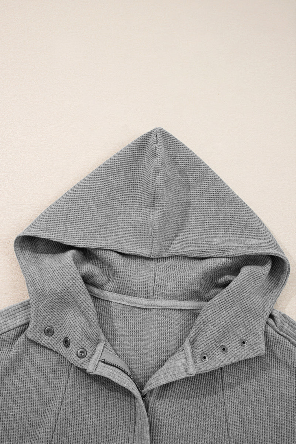 Women's Waffle Hooded Zip Jacket