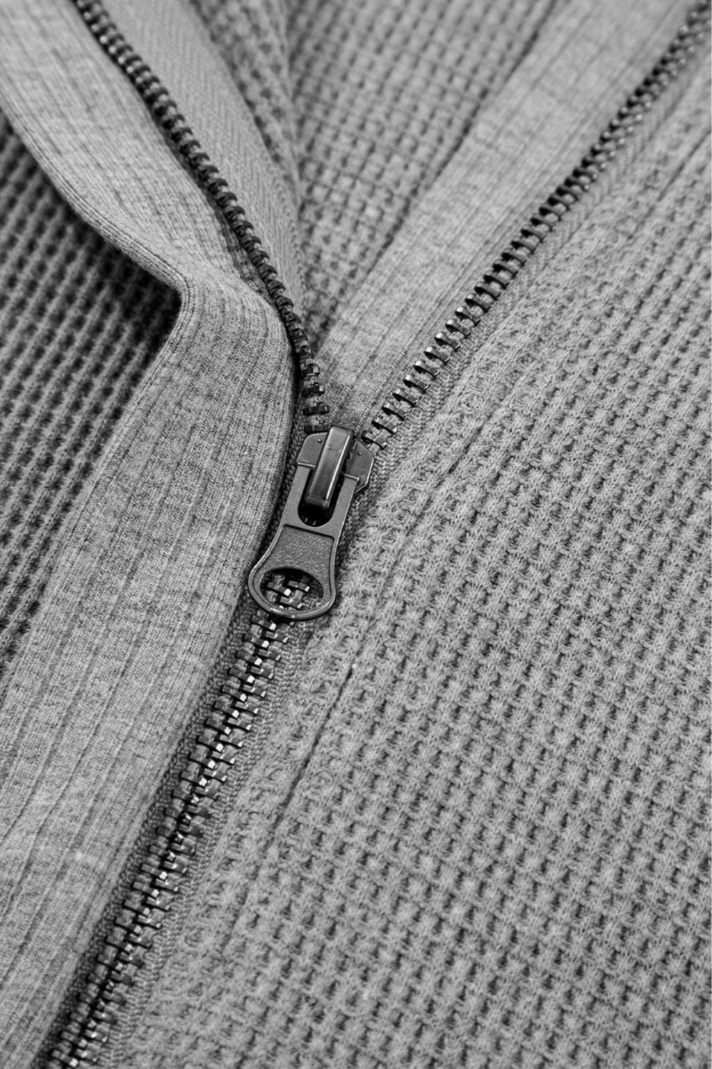 Women's Waffle Hooded Zip Jacket